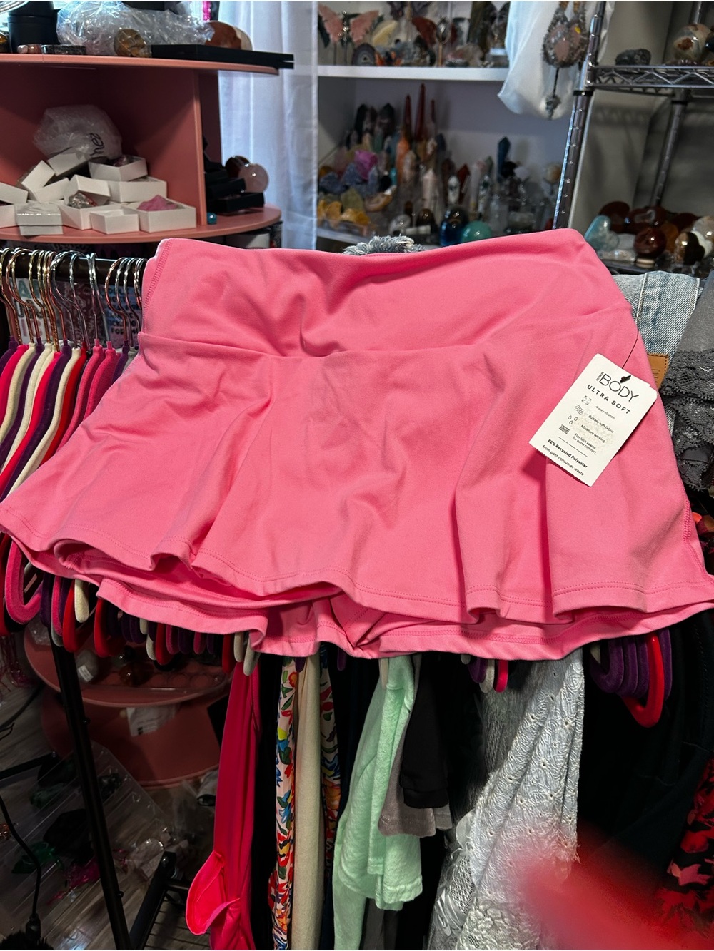Cotton On Bright Pink Ruffle Skater Skirt